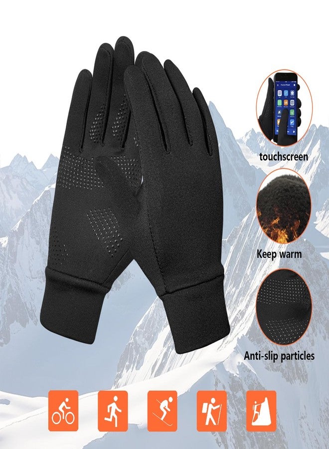 Rioomui Winter Running Gloves for Cold Weather, Liner Thermal Gloves Lightweight Touch Screen Thin Gloves Extra Grip and Durable Construction for Cycling, Biking, Hiking, Driving-XL - Image 3